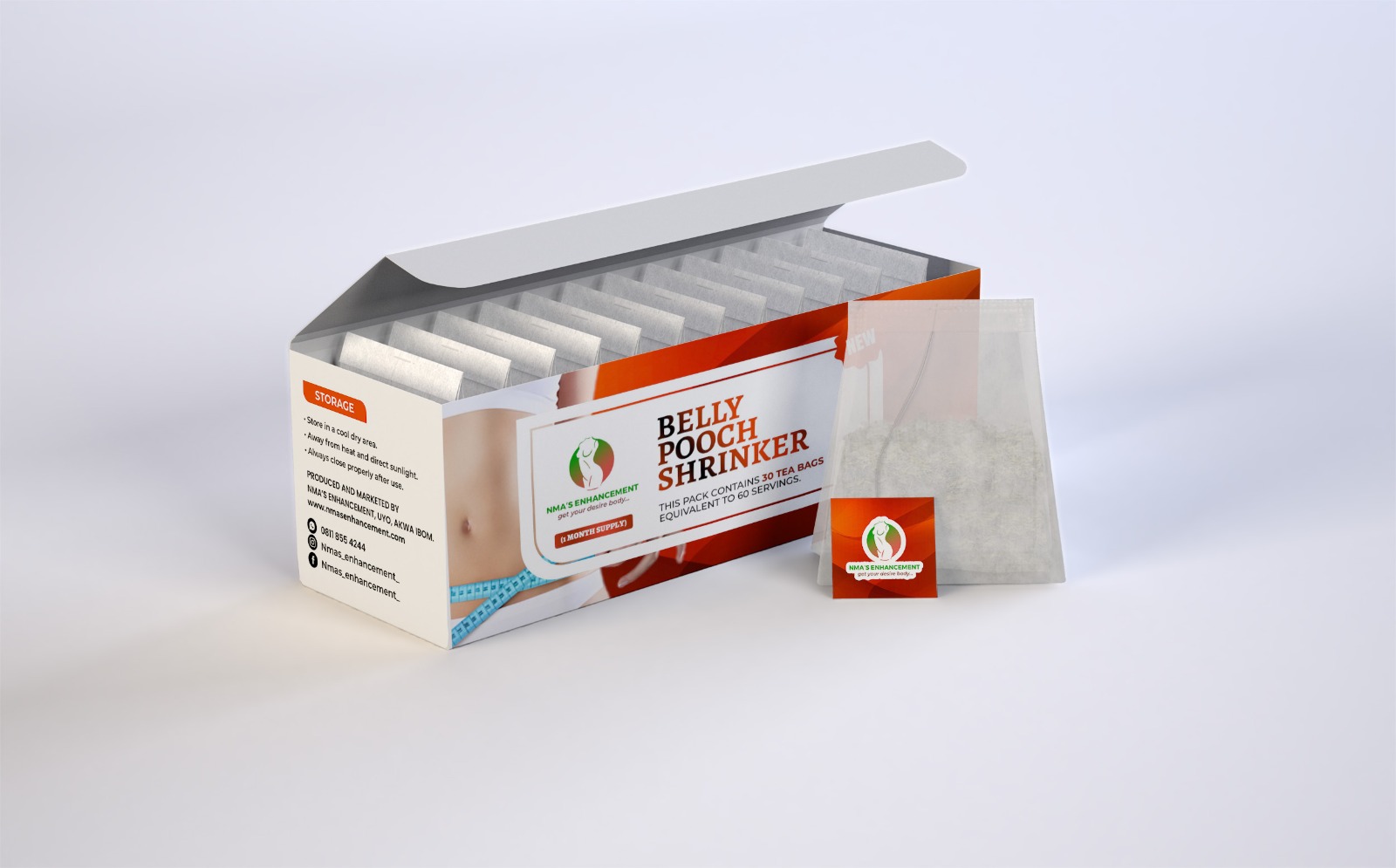 Belly Pooch Shrinker Tea (Flat Tummy Tea)